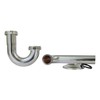 Everflow P-Trap for Tubular Drain Applications, 22GA Chrome Plated Brass 1-1/2" 12812